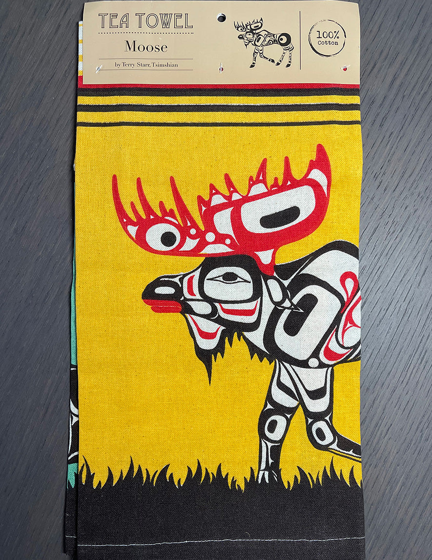 Terry Starr Tsimshian - Moose - Tea Towel