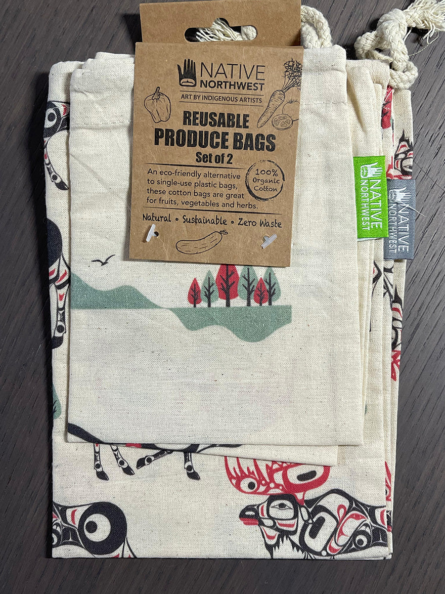 Terry Starr Tsimshian - Moose - Produce Bags (Set of 2)