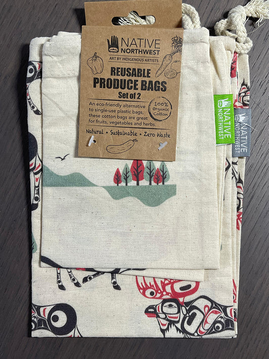 Terry Starr Tsimshian - Moose - Produce Bags (Set of 2)