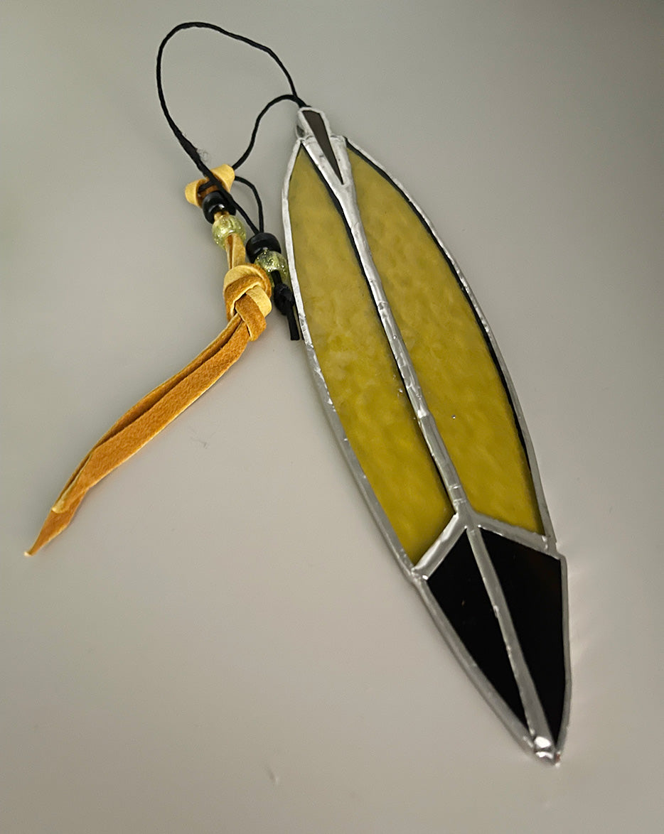 Glass Suncatcher - Feather