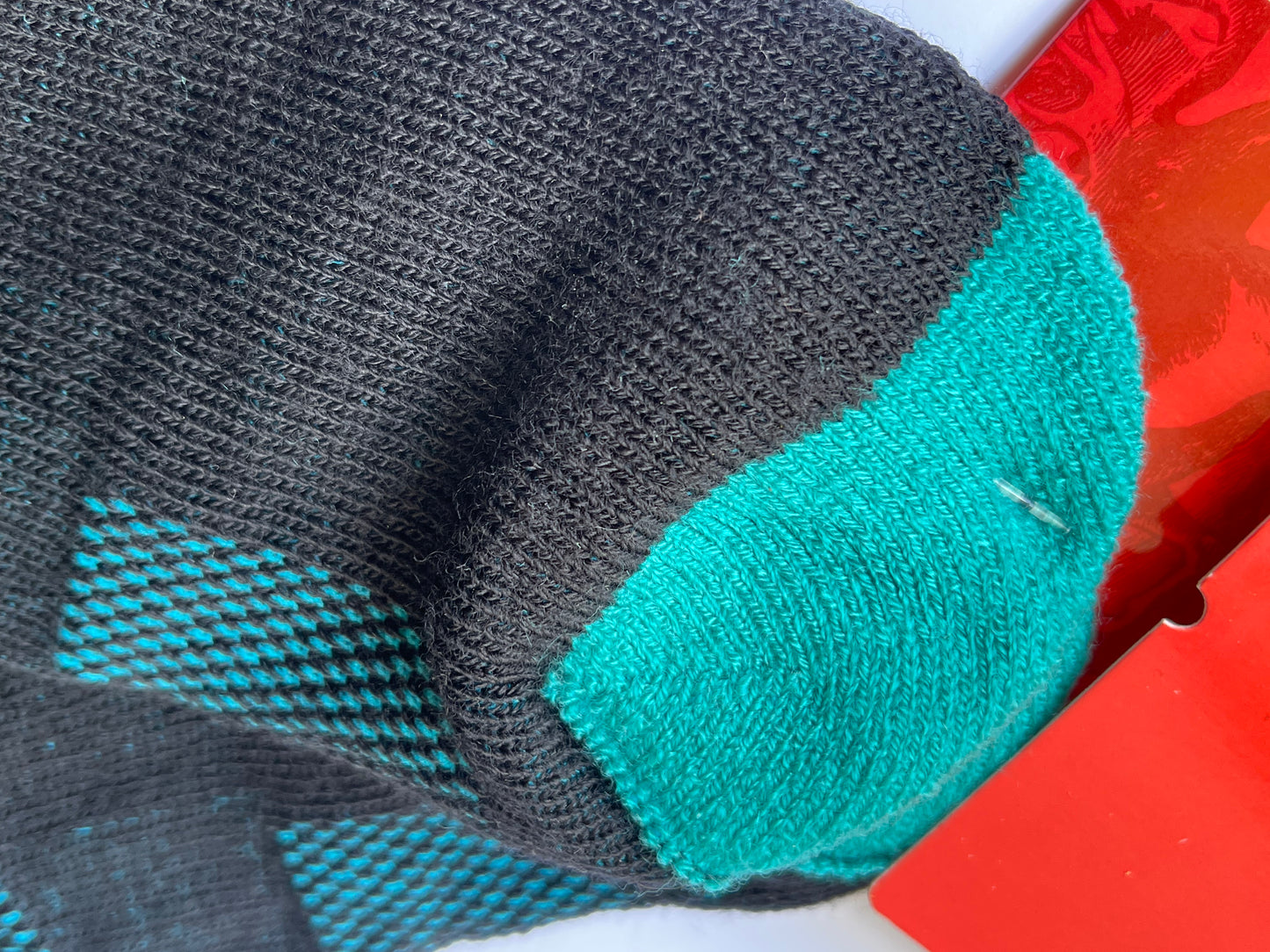 Ankle Mesh Hiker Socks Black/Turquoise