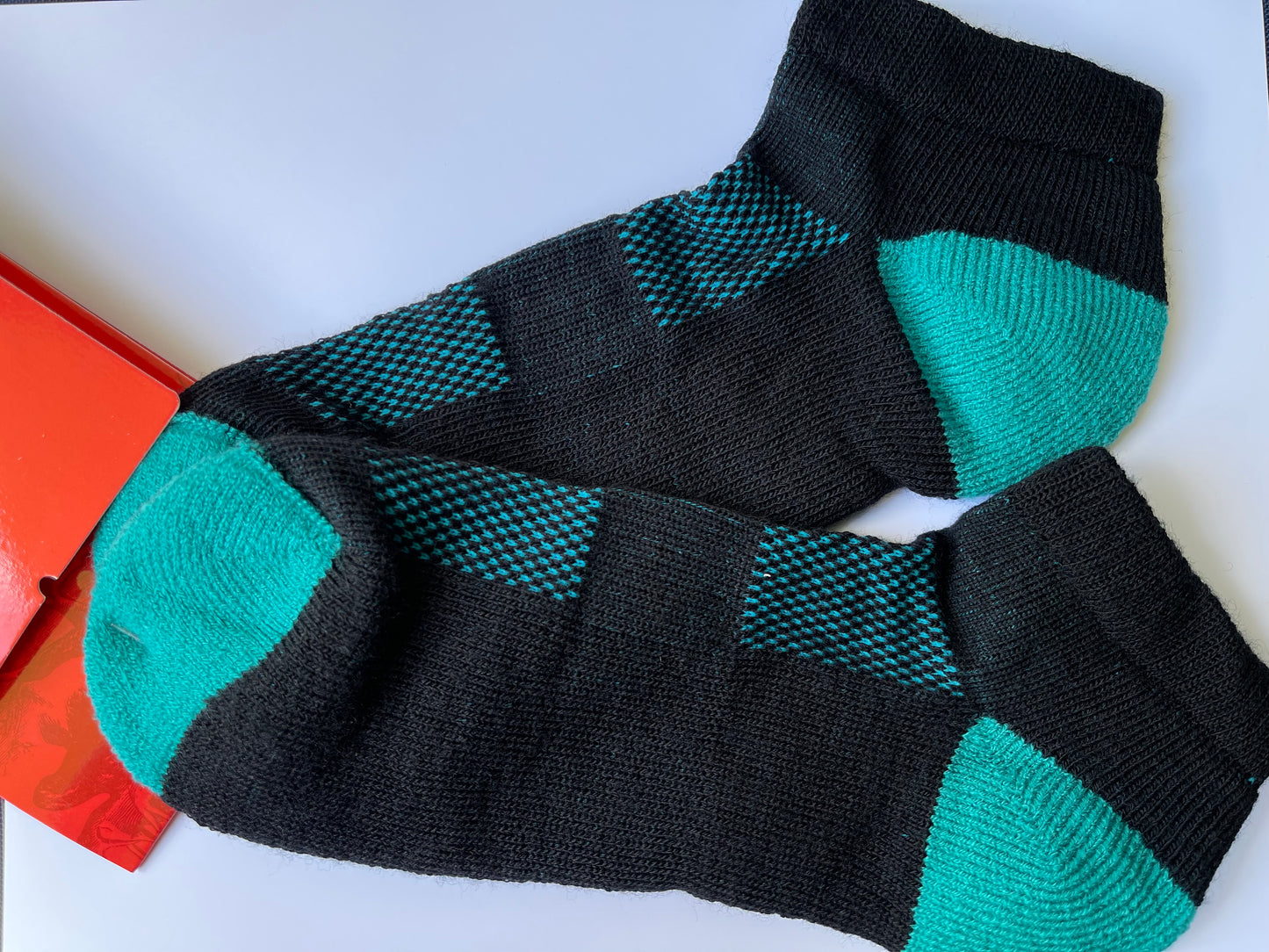 Ankle Mesh Hiker Socks Black/Turquoise