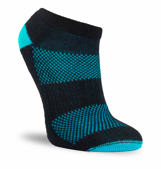 Ankle Mesh Hiker Socks Black/Turquoise