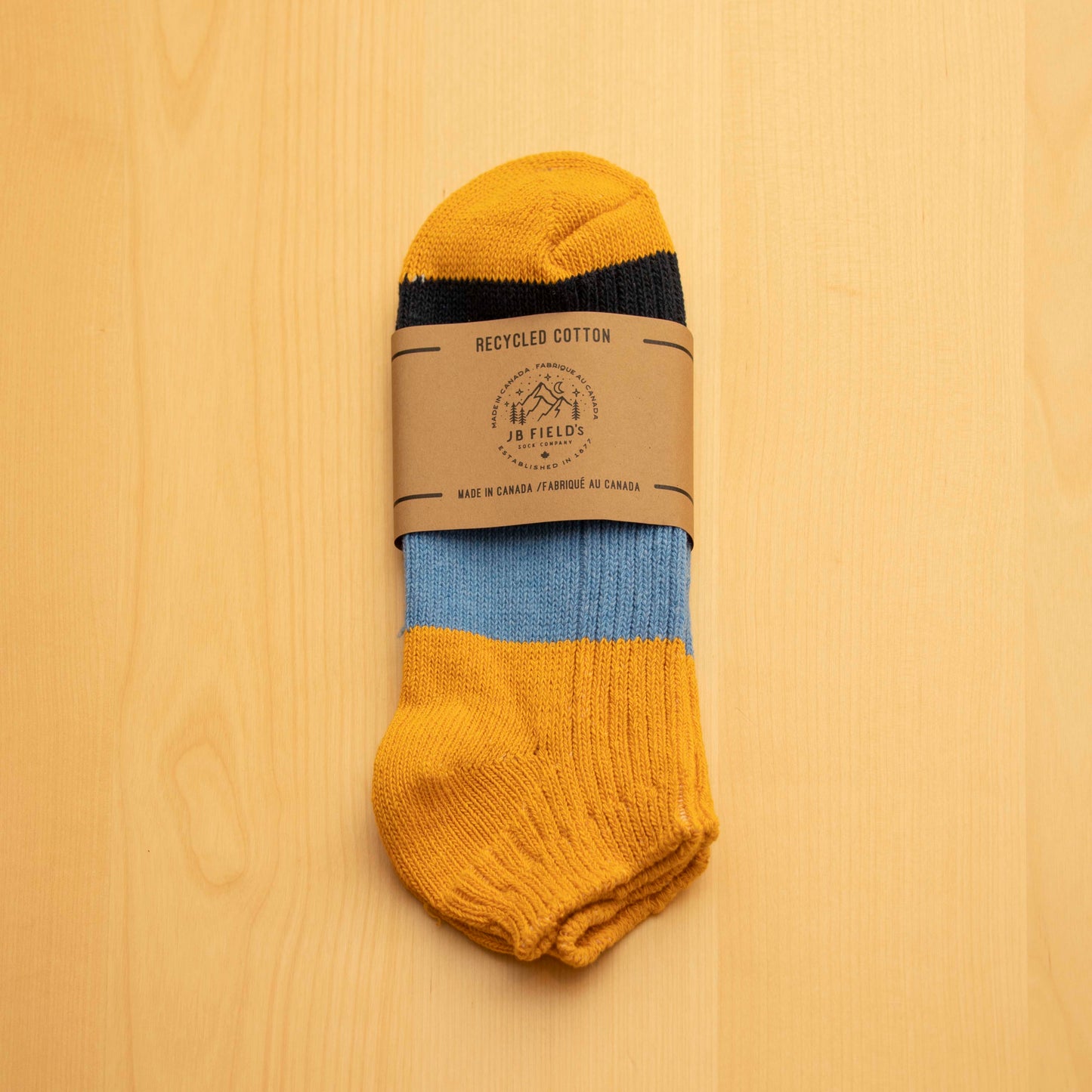 Yellow Recycled Cotton Sock